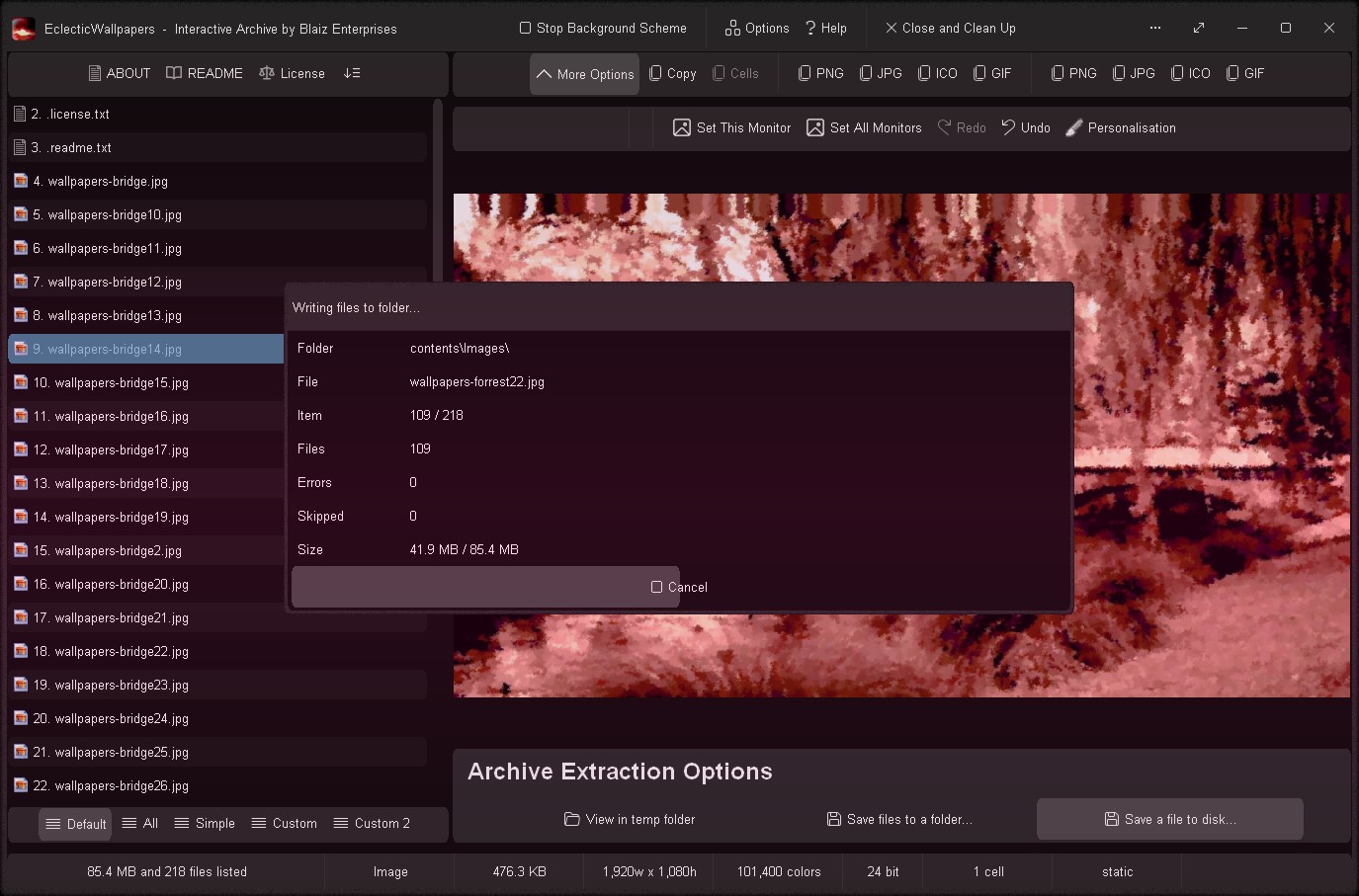 Extracting files to temp folder
Click to view image full size in a new tab