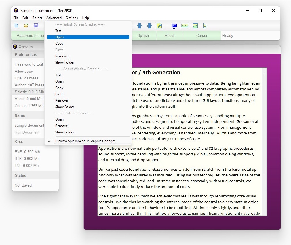 Advanced document features
Click to view image full size in a new tab